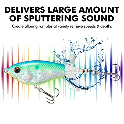 TRUSCEND Topwater Whopper Fishing Lures for Bass Trout - Lifelike Floating Rotating Tail Swimbaits, Freshwater and Saltwater Fishing Gifts for Men TRUSCEND Topwater Whopper Fishing Lures for Bass Trout - Lifelike Floating Rotating Tail Swimbaits, Freshwater and Saltwater Fishing Gifts for Men